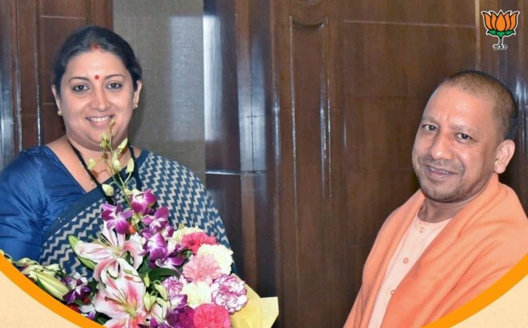 Smriti Irani and Yogi Adinath