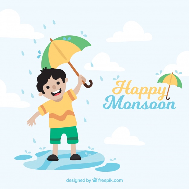 background-happy-monsoon-boy-with-umbrella-playing-puddle_23-2147655598