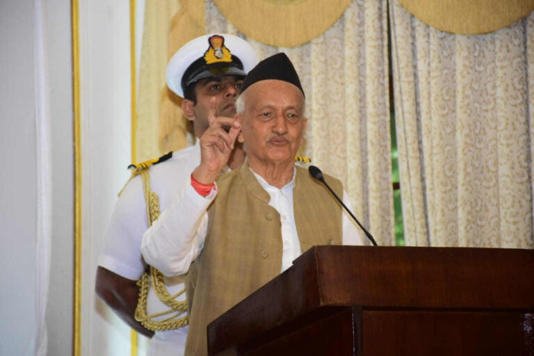 Bhagat Singh Koshyari Pointing Finger in Speech