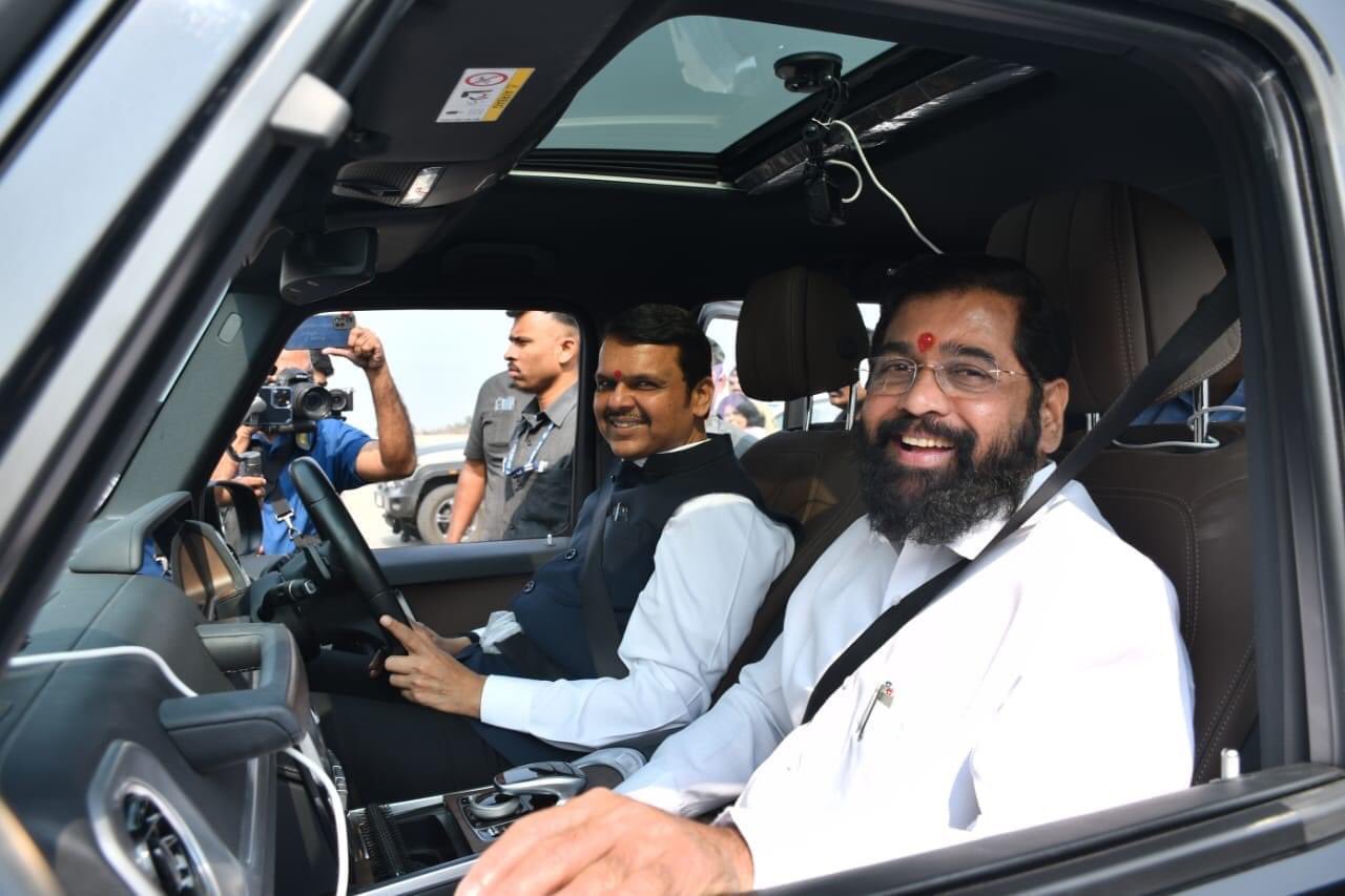 Eknath Shinde Devendra Fadnavis Driving Together
