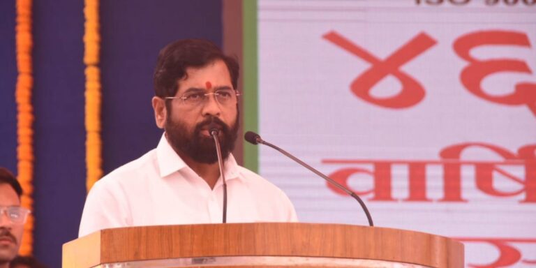 Eknath Shinde on Stage Speech