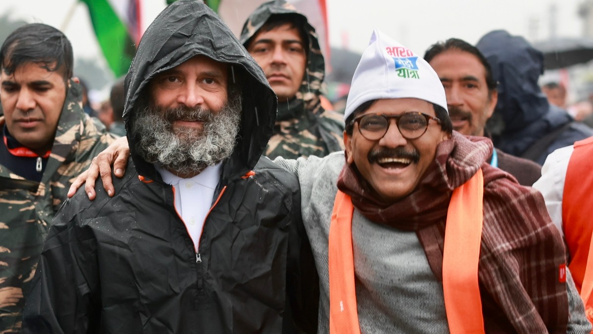 Sanjay Raut with Rahul Gandhi 1