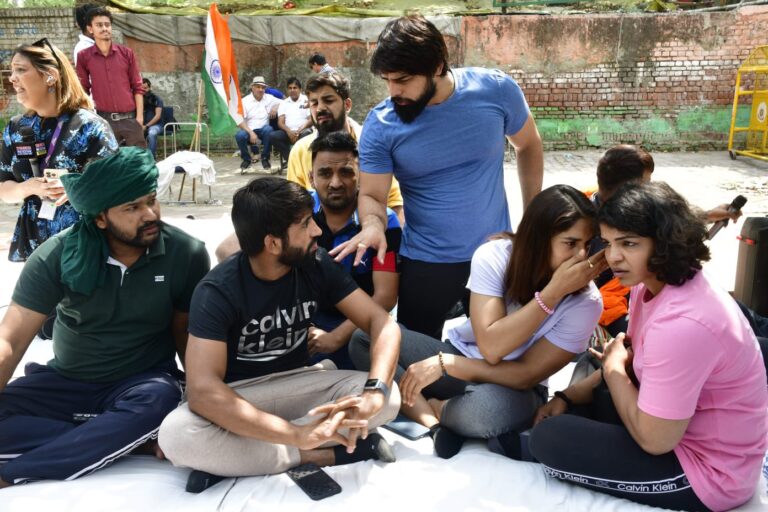 Wresllers on Protest