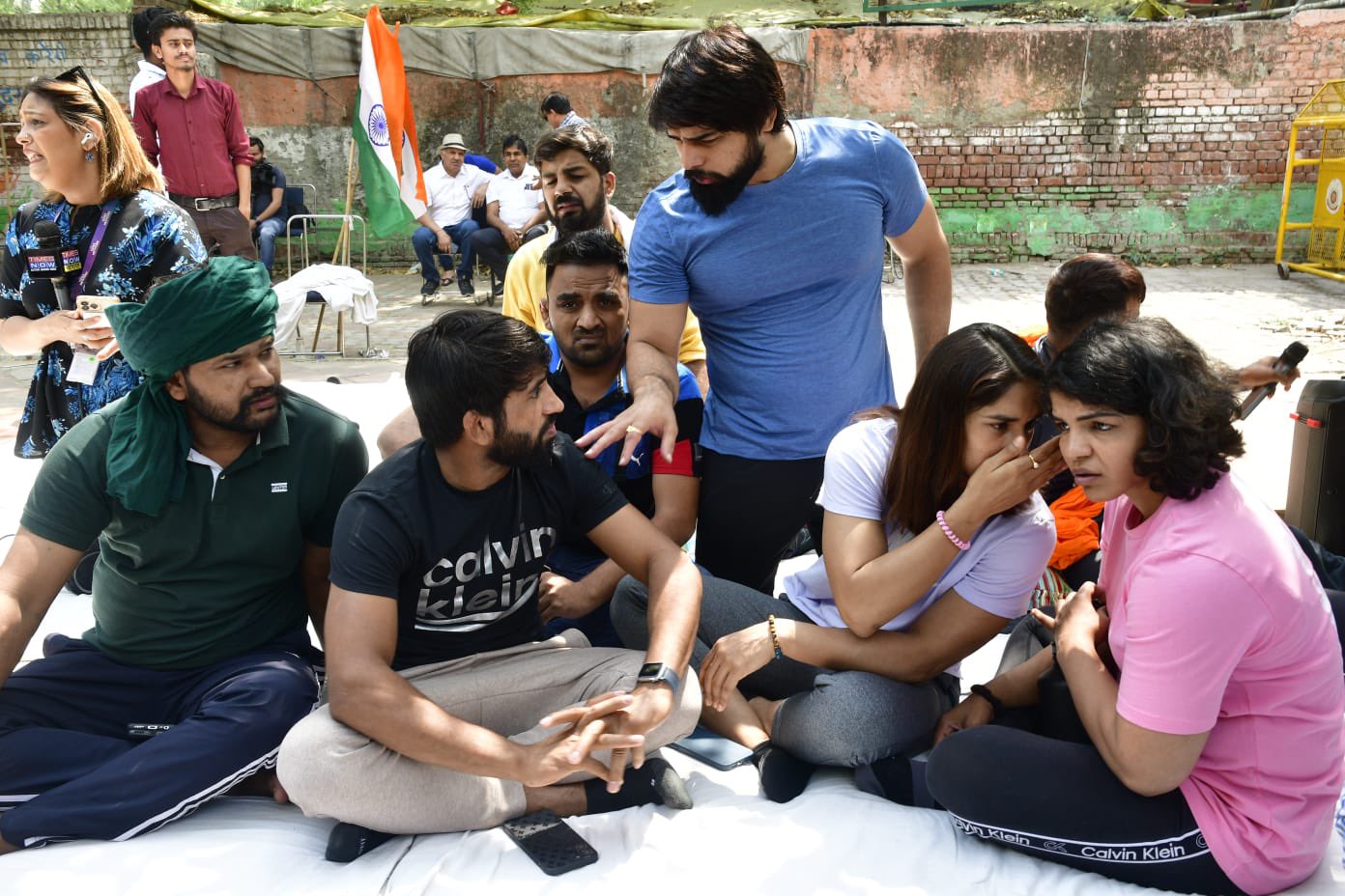 Wresllers on Protest