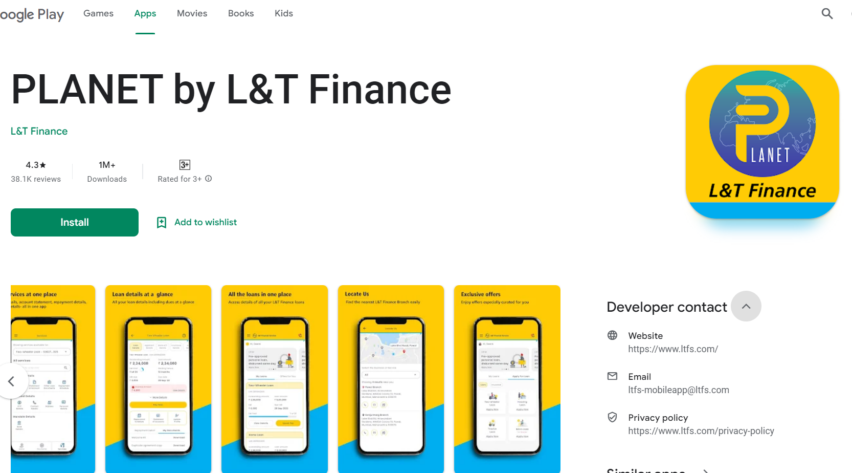 L&T Planet App