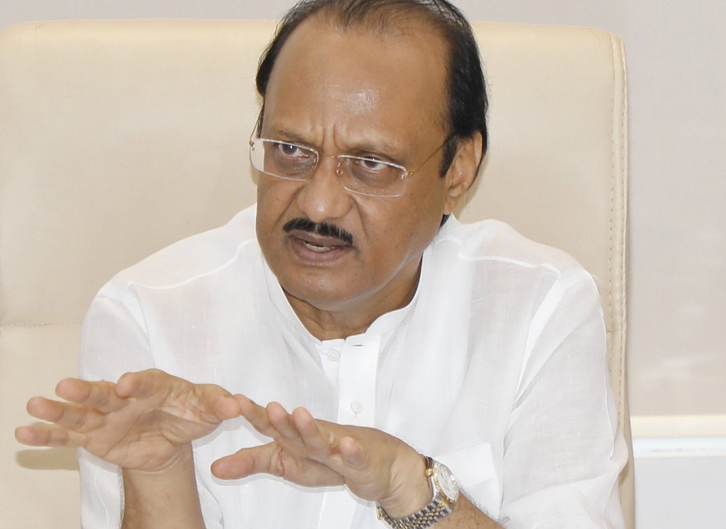 Ajit Pawar Hand action