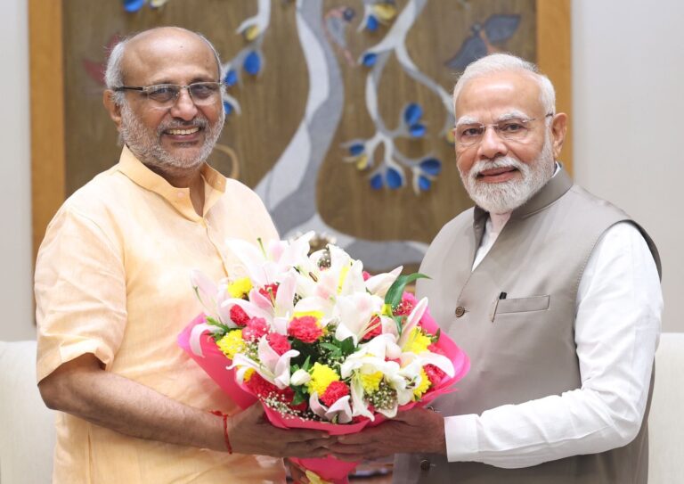 Radhakrishnan With Modi