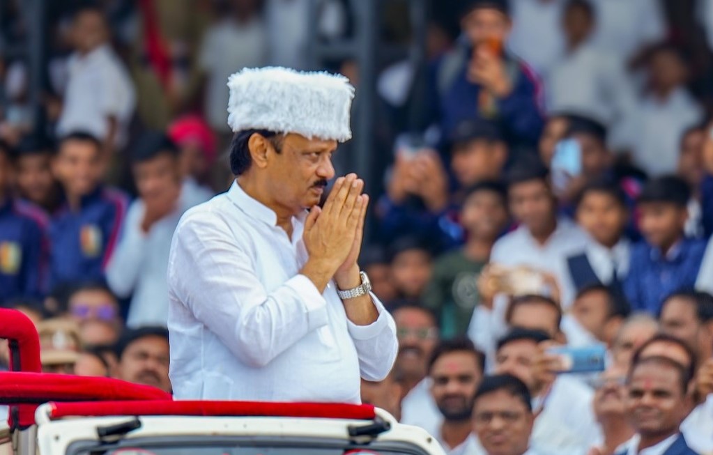 Ajit Pawar with Fur Cap