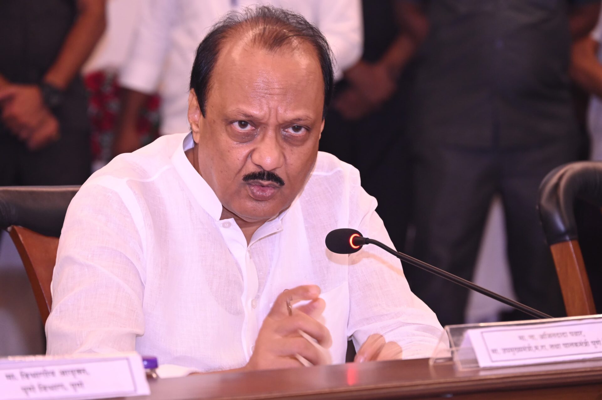 Ajit Pawar Curious expression