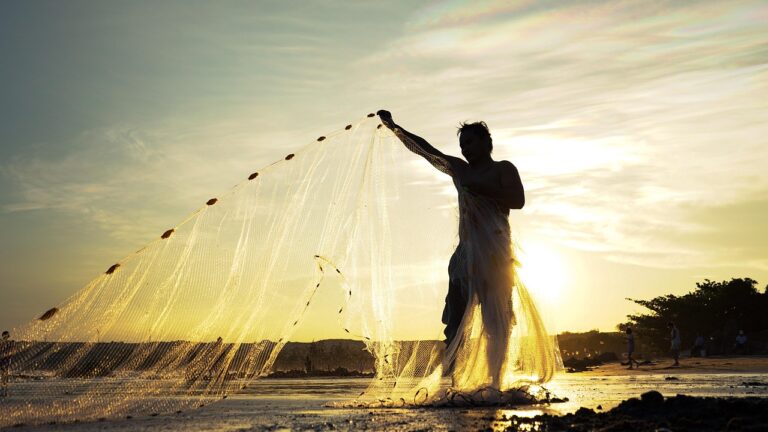 Fisherman with Net