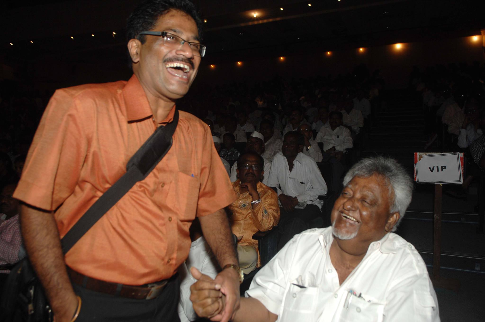 Satish More with Namdev Dhasal