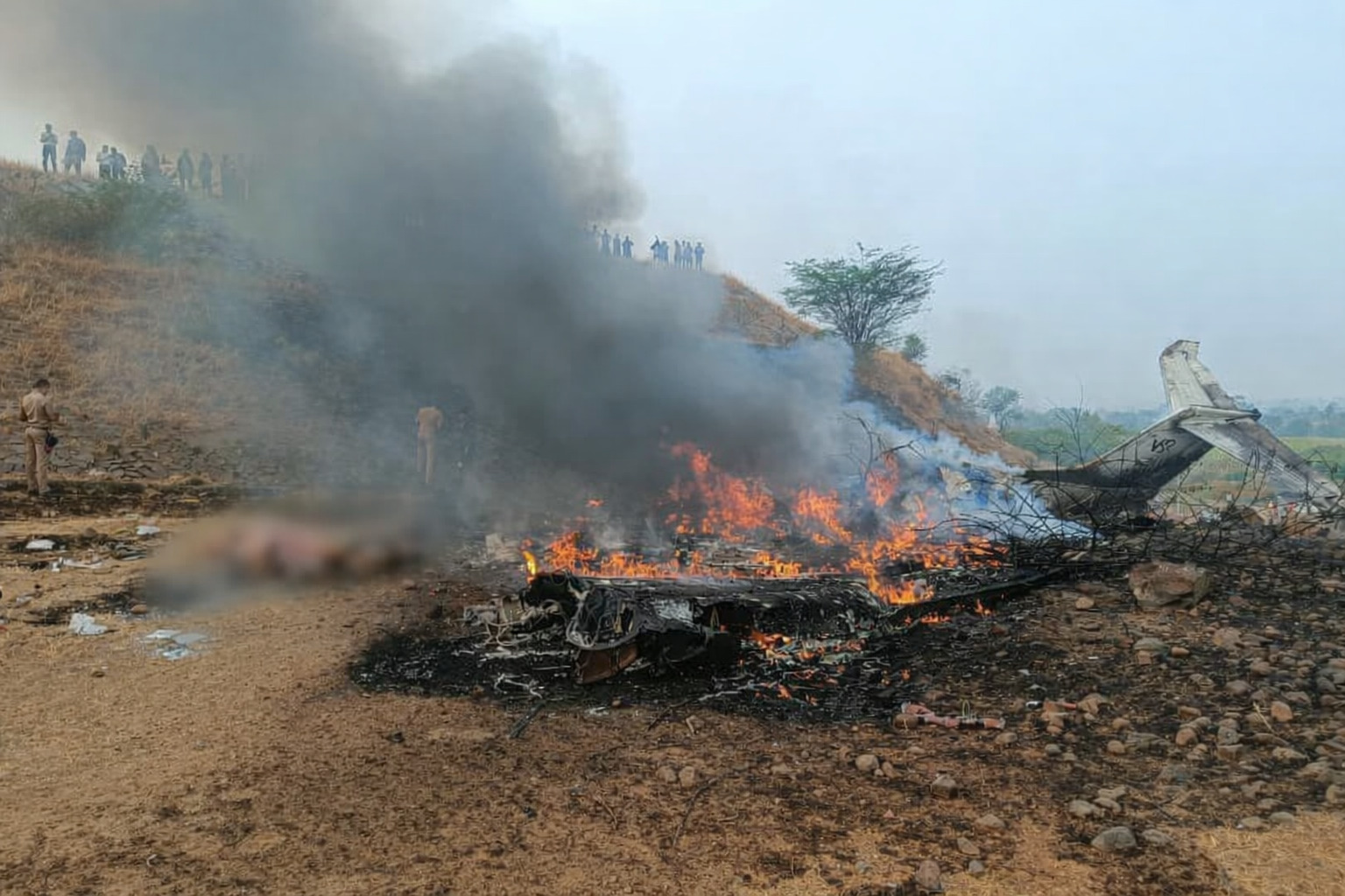 Ajit Pawar Plane Crash Baramati site Web image