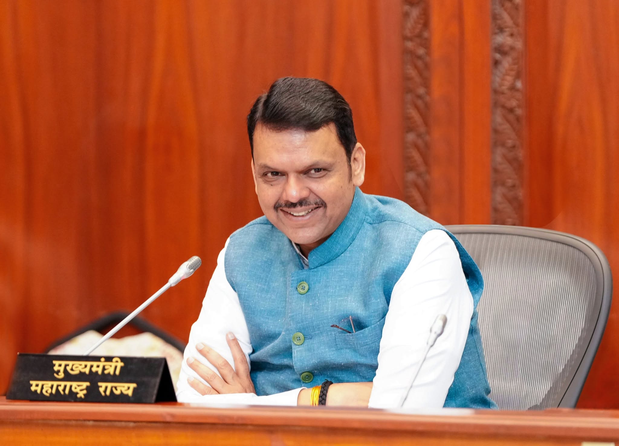 Devendra Fadnavis Smiling