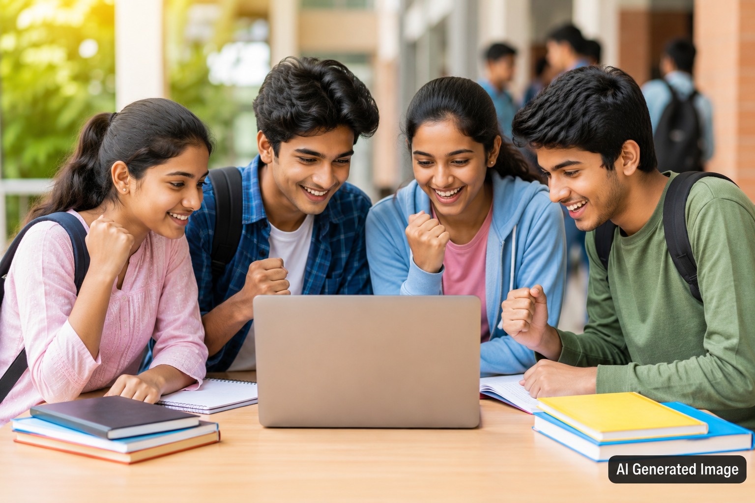 Students Laptop Viewing