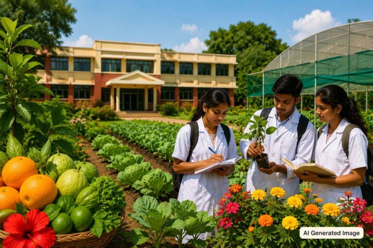 Horticulture college with Students