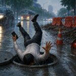 Man Hole Fall