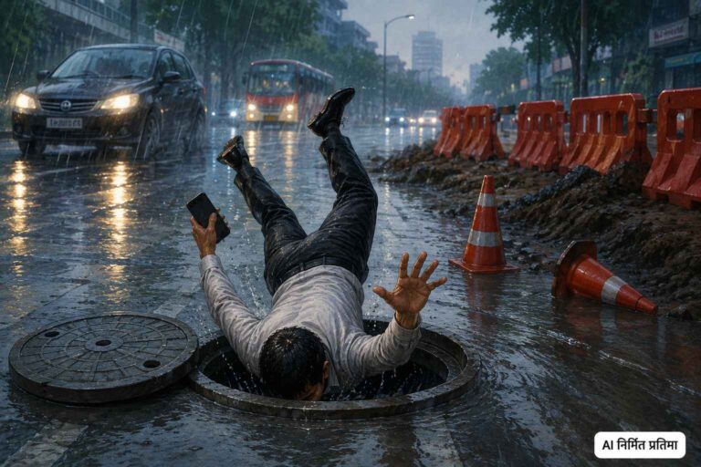 Man Hole Fall