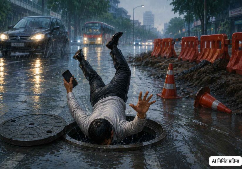 Man Hole Fall