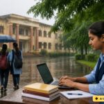 Students Girl using Laptop