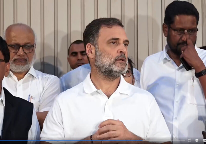 Rahul Gandhi with Sanjay Raut